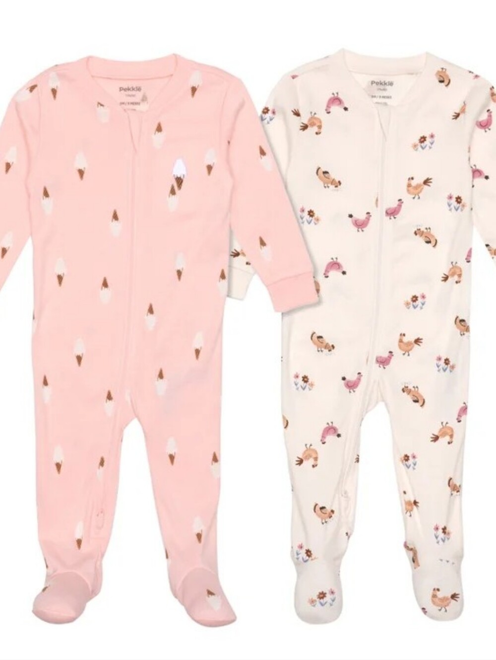 Pekkle Baby 2-pack Cotton Sleepers